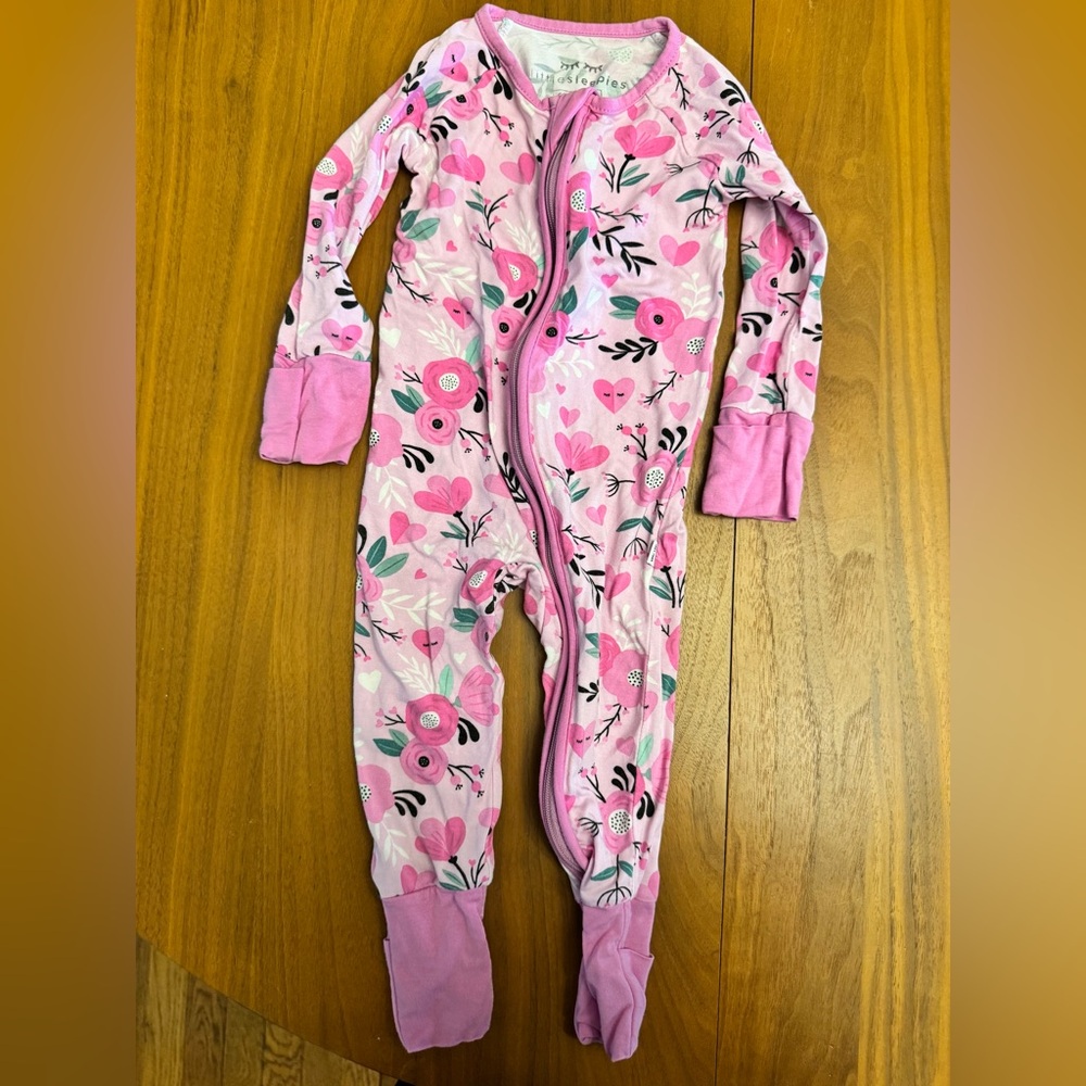 Little Sleepies Sweetheart Floral Zippy size 0-3M
